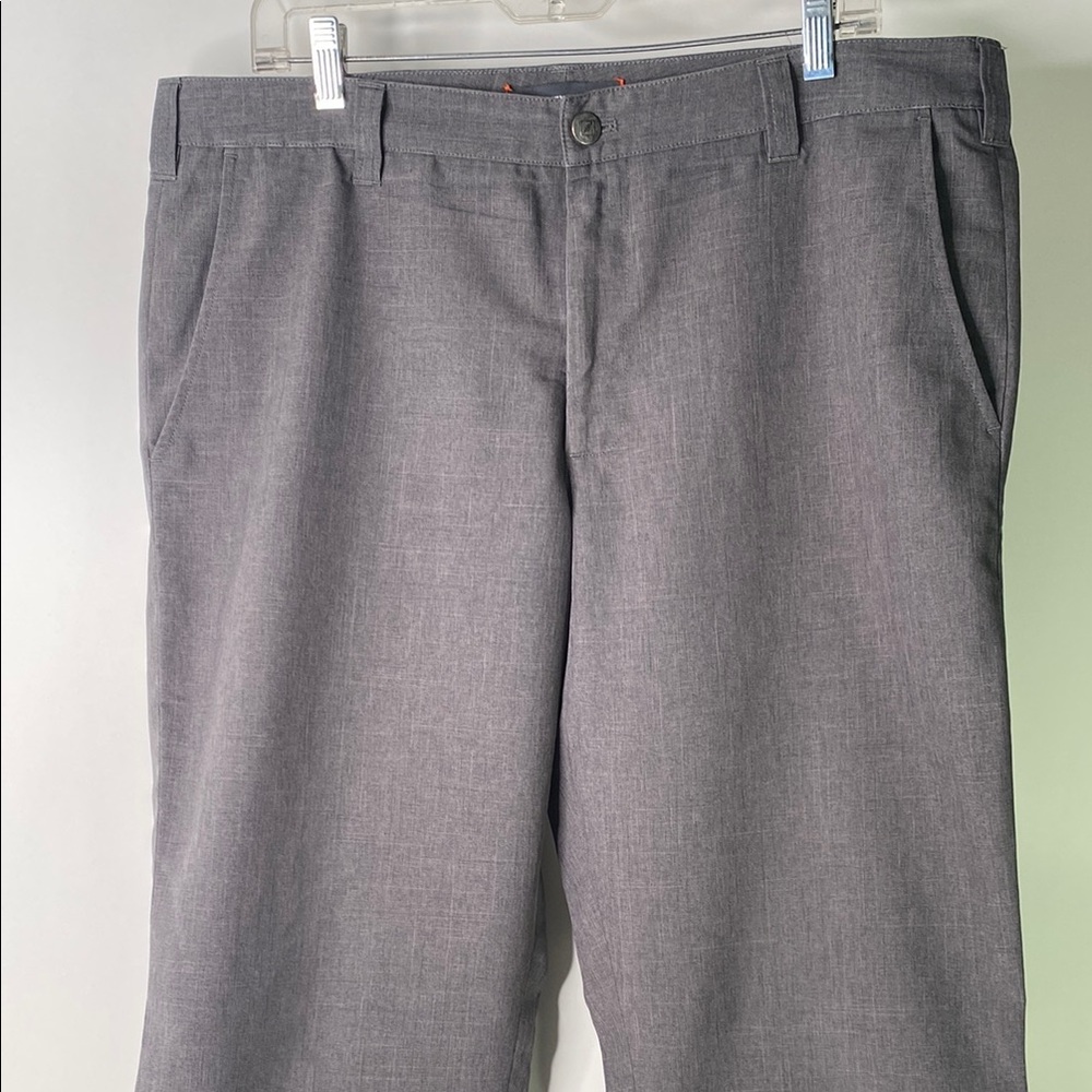 Bluffworks Mens 37x30 Gray Chinos with Flat Front and Tailored Look